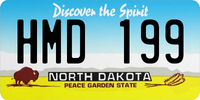 ND license plate HMD199