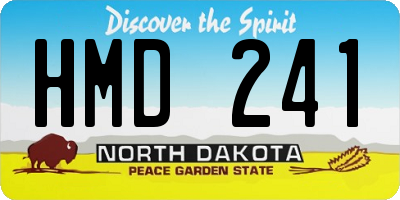 ND license plate HMD241