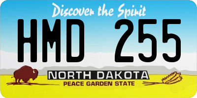 ND license plate HMD255