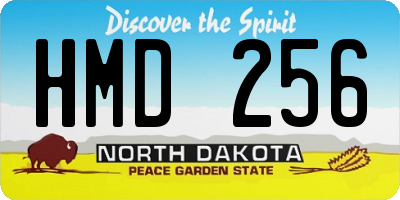 ND license plate HMD256