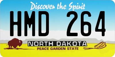ND license plate HMD264
