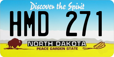 ND license plate HMD271
