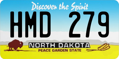 ND license plate HMD279
