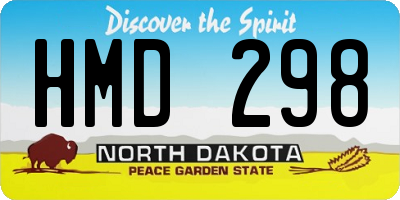 ND license plate HMD298
