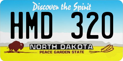 ND license plate HMD320