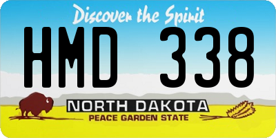 ND license plate HMD338