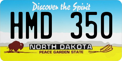 ND license plate HMD350