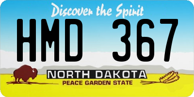 ND license plate HMD367