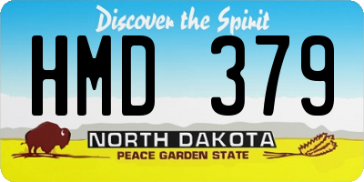 ND license plate HMD379