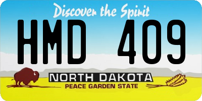 ND license plate HMD409