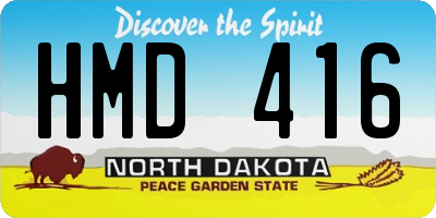 ND license plate HMD416