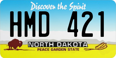 ND license plate HMD421