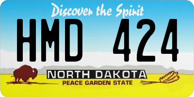 ND license plate HMD424