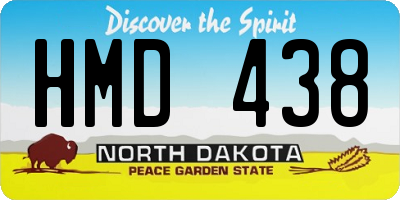 ND license plate HMD438
