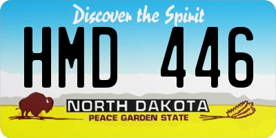 ND license plate HMD446