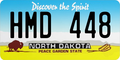 ND license plate HMD448