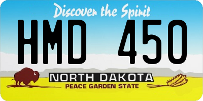 ND license plate HMD450
