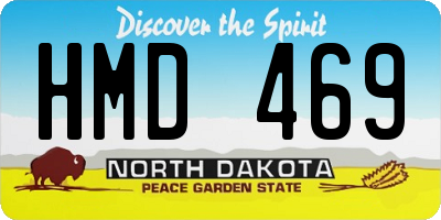 ND license plate HMD469