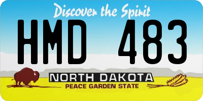 ND license plate HMD483