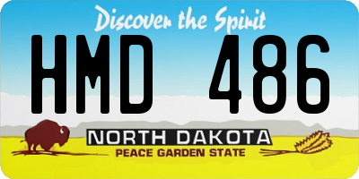 ND license plate HMD486