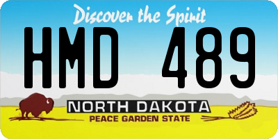 ND license plate HMD489