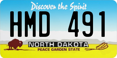 ND license plate HMD491