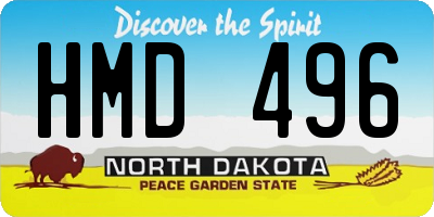 ND license plate HMD496