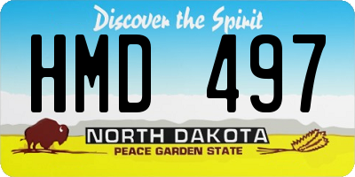 ND license plate HMD497