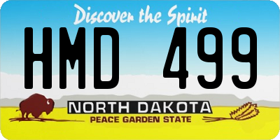 ND license plate HMD499