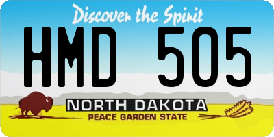 ND license plate HMD505