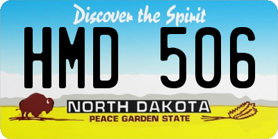 ND license plate HMD506