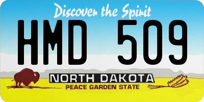 ND license plate HMD509