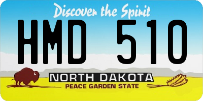 ND license plate HMD510