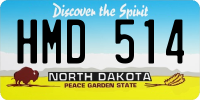 ND license plate HMD514