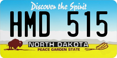 ND license plate HMD515