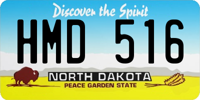 ND license plate HMD516