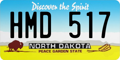 ND license plate HMD517