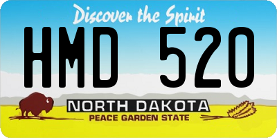 ND license plate HMD520