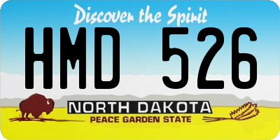 ND license plate HMD526