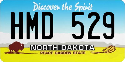 ND license plate HMD529