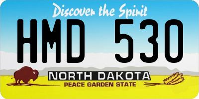 ND license plate HMD530