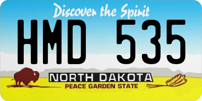 ND license plate HMD535