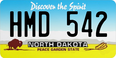 ND license plate HMD542