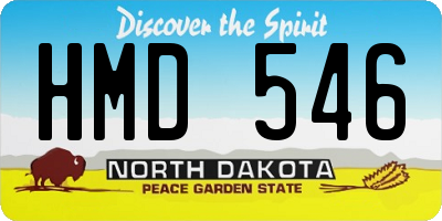 ND license plate HMD546