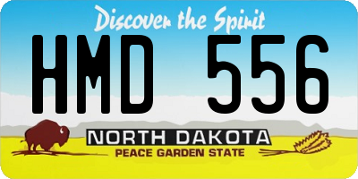 ND license plate HMD556