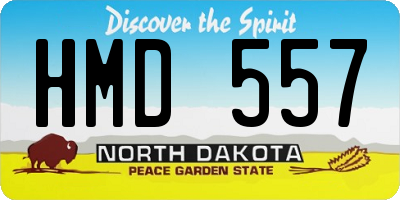ND license plate HMD557