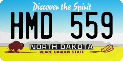 ND license plate HMD559