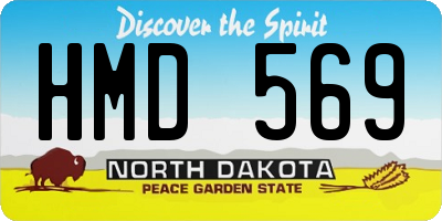 ND license plate HMD569