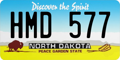 ND license plate HMD577