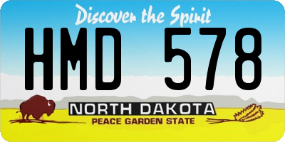 ND license plate HMD578